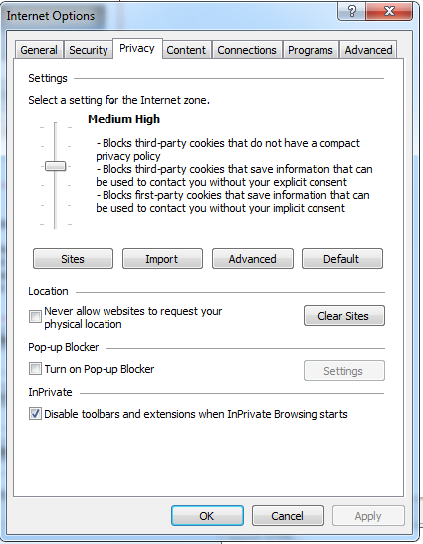 Allow cookies in Mozilla